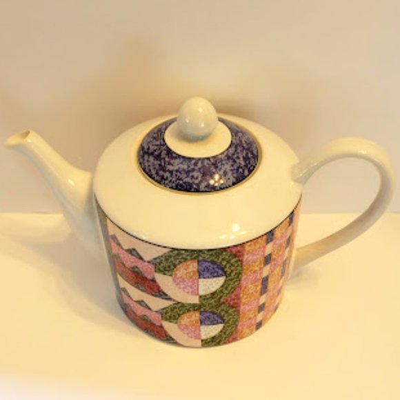 PTS INTERNATIONAL INTERIORS "DESSERT SAND" GENUINE STONEWARE TEAPOT - Picture 5 of 6